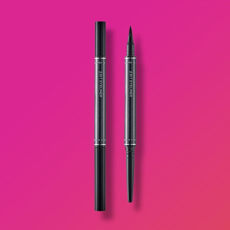 THEFACESHOP 2 IN 1 EYELINER 01 BLACK