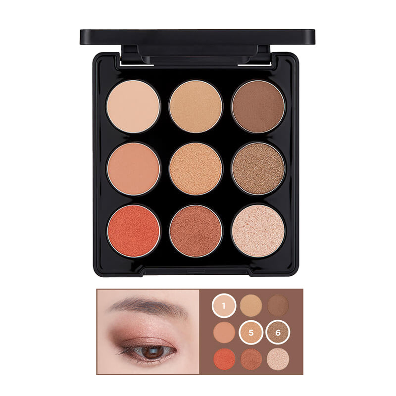 THEFACESHOP MONOPOP EYESHADOW PALETTE 01 MOOD BROWN